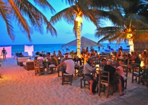 Cancun bars on the beach